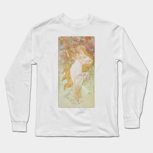 Four Seasons by Mucha, Spring Long Sleeve T-Shirt